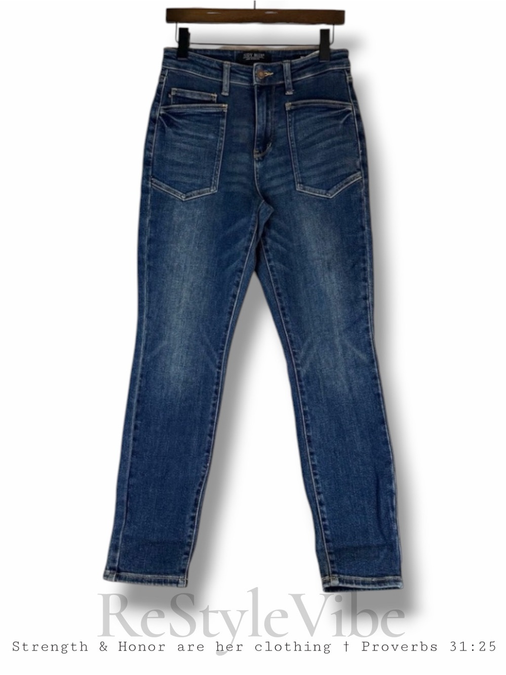 JUDY BLUE Women’s Size 5/27 Denim Jeans Relaxed Fit High Rise Style Stretch